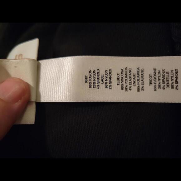 Chico's size 1 (size 8) black lace moto jacket - Picture 5 of 6